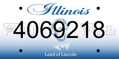 4069218 Illinois License Plate