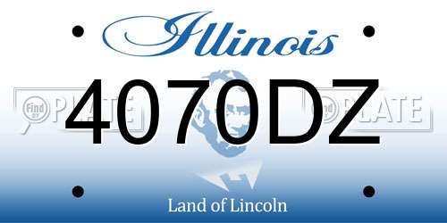 4070DZ Illinois License Plate