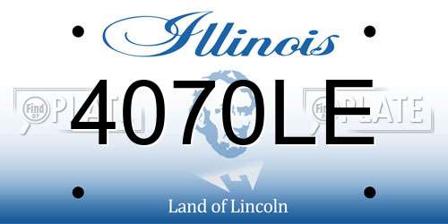 4070LE Illinois License Plate
