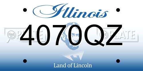 4070QZ Illinois License Plate