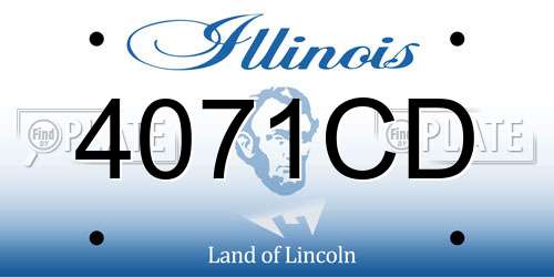 4071CD Illinois License Plate