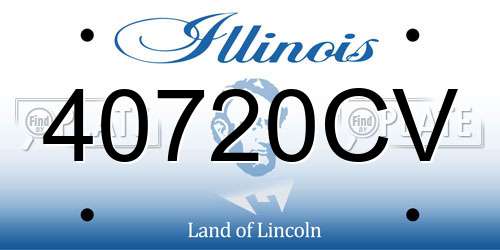 40720CV Illinois License Plate