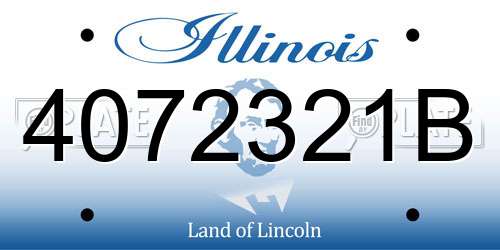 4072321B Illinois License Plate