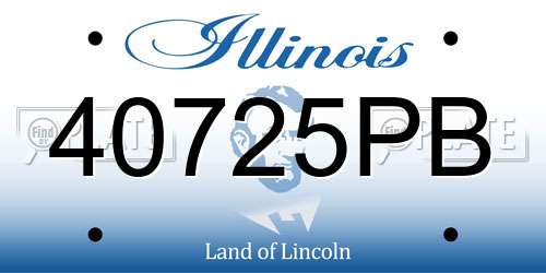 40725PB Illinois License Plate
