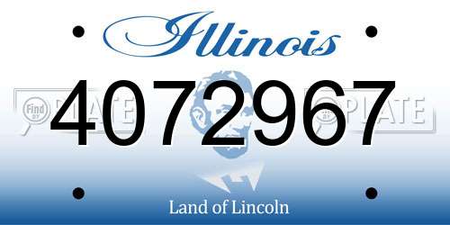 4072967 Illinois License Plate