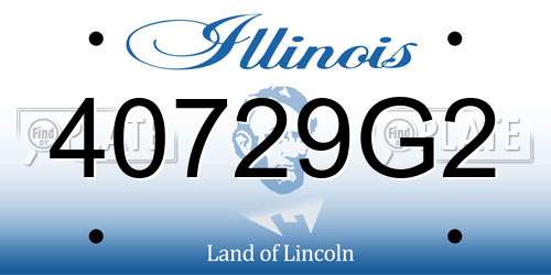 40729G2 Illinois License Plate