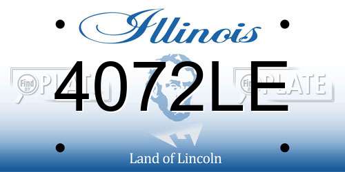 4072LE Illinois License Plate