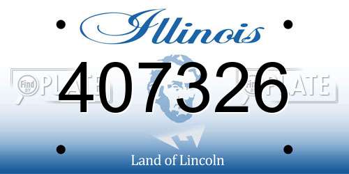 407326 Illinois License Plate