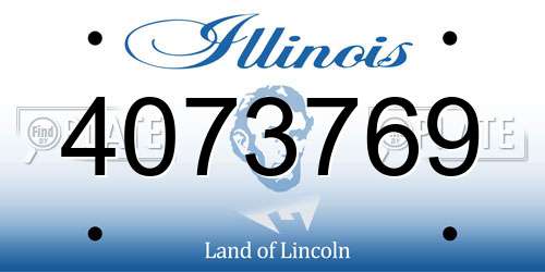 4073769 Illinois License Plate