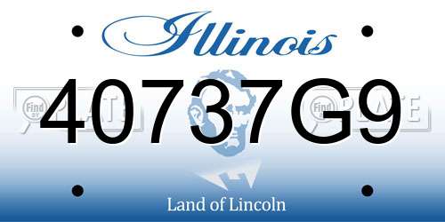 40737G9 Illinois License Plate