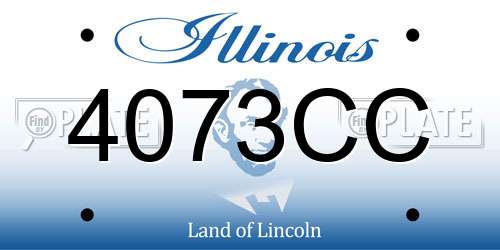 4073CC Illinois License Plate