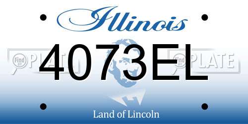 4073EL Illinois License Plate