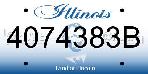 4074383B Illinois License Plate