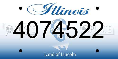 4074522 Illinois License Plate