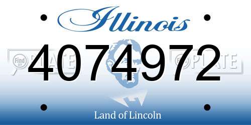 4074972 Illinois License Plate