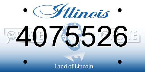 4075526 Illinois License Plate