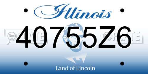 40755Z6 Illinois License Plate