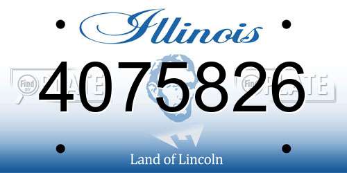 4075826 Illinois License Plate