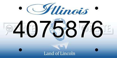 4075876 Illinois License Plate