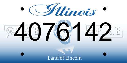 4076142 Illinois License Plate
