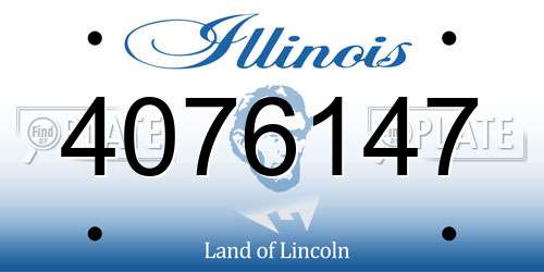 4076147 Illinois License Plate