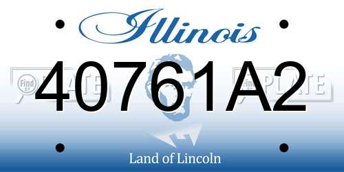 40761A2 Illinois License Plate