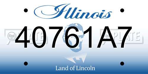 40761A7 Illinois License Plate