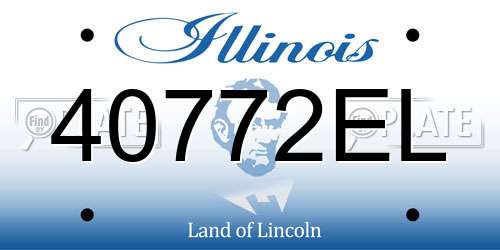 40772EL Illinois License Plate