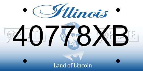 40778XB Illinois License Plate