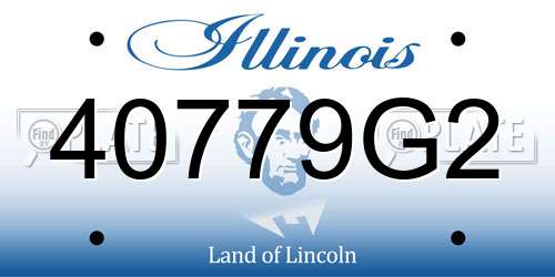 40779G2 Illinois License Plate