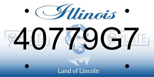 40779G7 Illinois License Plate