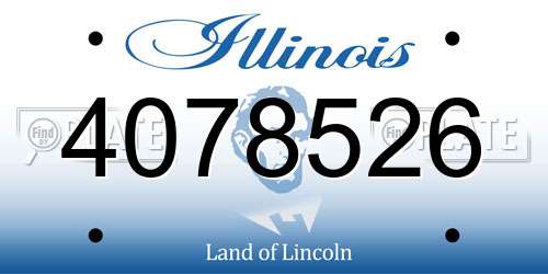 4078526 Illinois License Plate