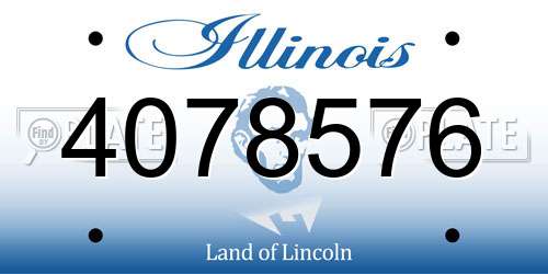 4078576 Illinois License Plate