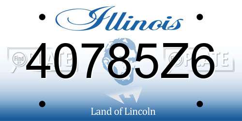 40785Z6 Illinois License Plate