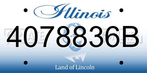 4078836B Illinois License Plate