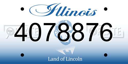 4078876 Illinois License Plate