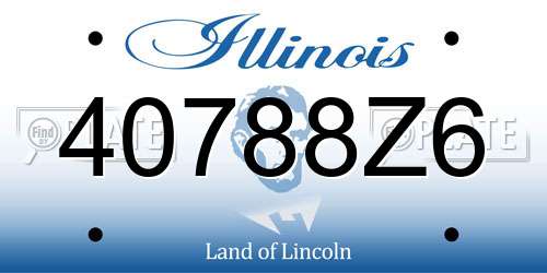 40788Z6 Illinois License Plate