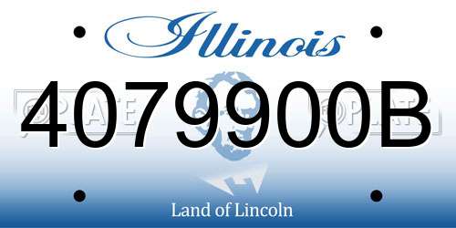 4079900B Illinois License Plate