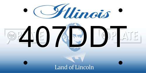 407DDT Illinois License Plate