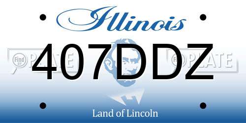 407DDZ Illinois License Plate