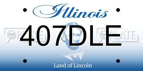 407DLE Illinois License Plate