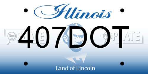 407DOT Illinois License Plate