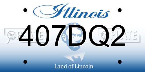 407DQ2 Illinois License Plate