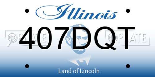 407DQT Illinois License Plate