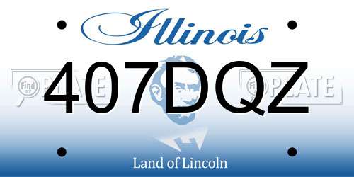 407DQZ Illinois License Plate