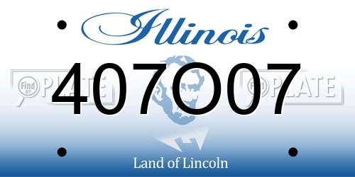 407O07 Illinois License Plate