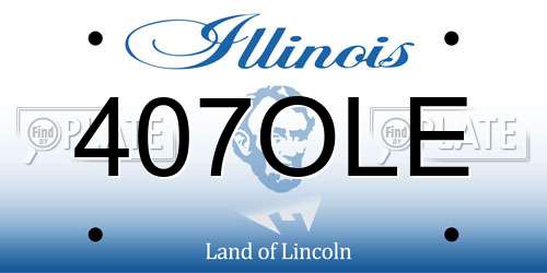 407OLE Illinois License Plate