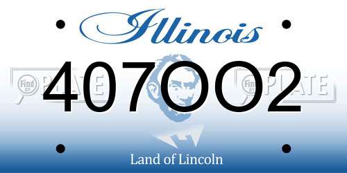 407OO2 Illinois License Plate