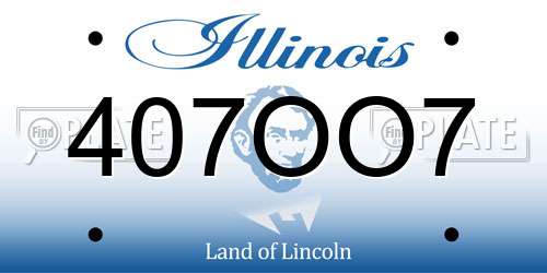 407OO7 Illinois License Plate