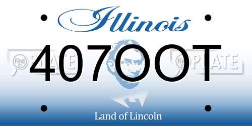 407OOT Illinois License Plate